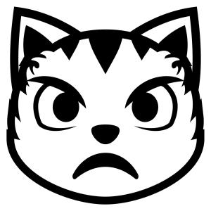 Kedi boyama sayfası, Cat coloring page, , Cats Pouting Cat Emoji