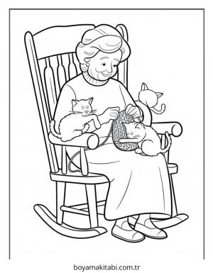 Kedi boyama sayfası – el becerilerini geliştirir, boyama çalışması
