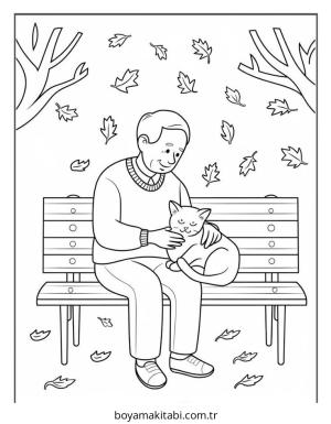 Kedi boyama sayfası – renkli çizimler, okul öncesi