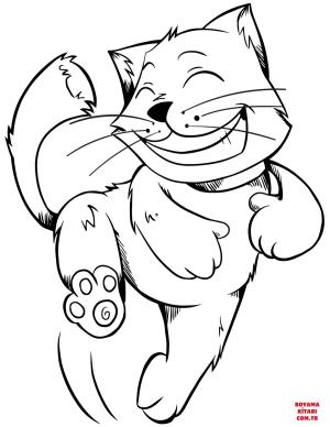 Kedi boyama sayfası, Cat coloring page, , Cats Happy Dancing Cat