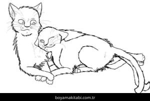 Kedi boyama sayfası – PDF indir, sevimli karakter