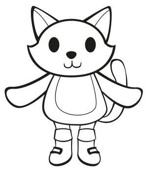 Kedi boyama sayfası, Cat coloring page, , Cats Kitty In Boots