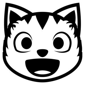 Kedi boyama sayfası, Cat coloring page, , Cats Grinning Cat Emoji