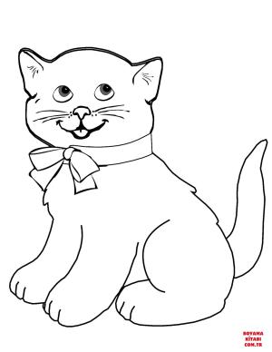 Kedi boyama sayfası, Cat coloring page, , Cats Cartoon Kitten