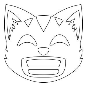 Kedi boyama sayfası, Cat coloring page, , Cats Grinning Cat With Smiling Eyes