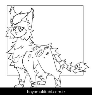 Kedi boyama sayfası – basit çizim, kolay boyama