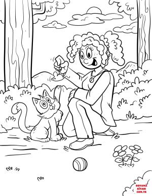 Kedi boyama sayfası, Cat coloring page, , Cats Cat Lady