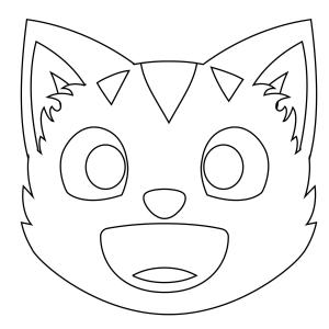 Kedi boyama sayfası, Cat coloring page, , Cats Grinning Cat