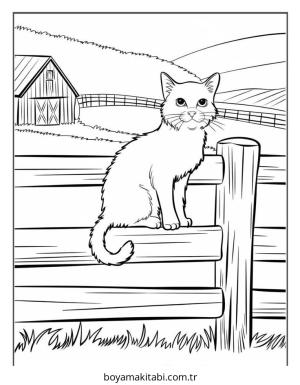 Kedi boyama sayfası – yaratıcılık, eğlenceli etkinlik