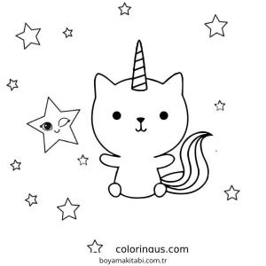 Kedi boyama sayfası – boyama etkinliği, çocuk aktivitesi