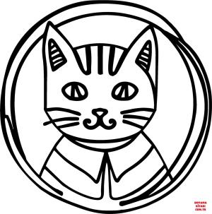 Kedi boyama sayfası, Cat coloring page, , Cats Cat