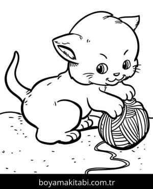 Kedi boyama sayfası – yaratıcılığı geliştirir, keyifli zaman