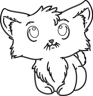 Kedi boyama sayfası, Cat coloring page, , Cats Cute Kitty