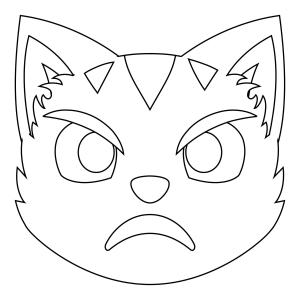 Kedi boyama sayfası, Cat coloring page, , Cats Pouting Cat