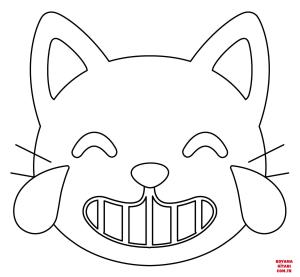 Kedi boyama sayfası, Cat coloring page, , Cats Cat With Tears Of Joy Emoji