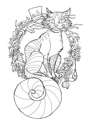 Kedi boyama sayfası, Cat coloring page, , Cats Puuurrfect Time For Tea