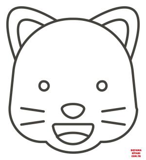 Kedi boyama sayfası, Cat coloring page, , Cats Grinning Cat Face