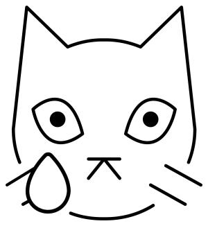 Kedi boyama sayfası, Cat coloring page, , Cats Crying Cat Emoji