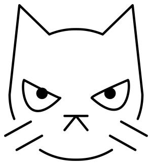 Kedi boyama sayfası, Cat coloring page, , Cats Pouting Cat Emoji