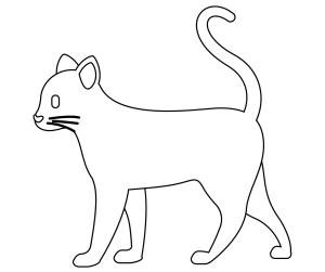 Kedi boyama sayfası, Cat coloring page, , Cats Cat Side Emoji