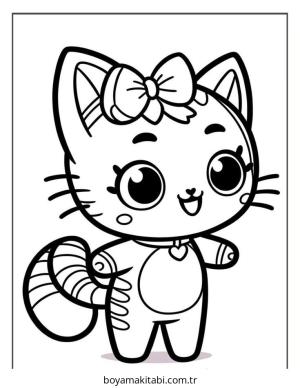 Kedi boyama sayfası – boyama çalışması, yaratıcılığı geliştirir