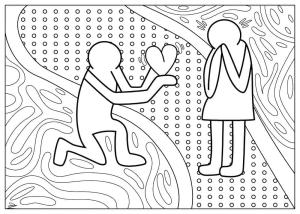 Keith Haring boyama sayfası,  coloring page, Yazdırılabilir Keith Haring Sanatı, 