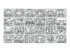 Keith Haring boyama sayfası,  coloring page, Keith Haring Resimleri, 