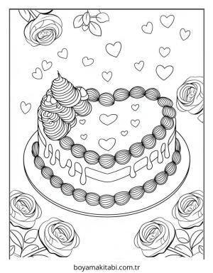 Kek boyama sayfası – okul öncesi, evde etkinlik
