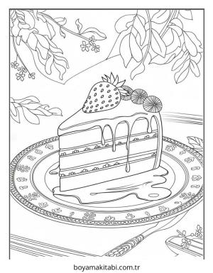 Kek boyama sayfası – ücretsiz yazdır, boyama etkinliği