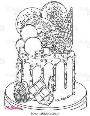 Kek boyama sayfası – yaratıcılığı geliştirir, keyifli zaman