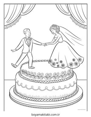 Kek boyama sayfası – sanatsal çalışma, çocuklar için
