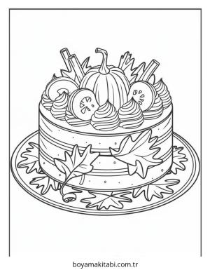 Kek boyama sayfası – eğitici aktivite, yaratıcılık