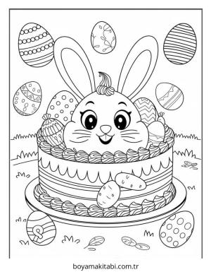 Kek boyama sayfası – eğlenceli etkinlik, el becerilerini geliştirir
