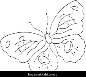 Kelebek boyama sayfası – çocuk aktivitesi, PDF indir