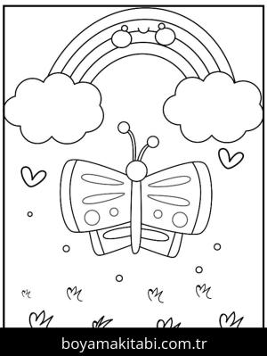 Kelebek boyama sayfası,  coloring page, , 9)