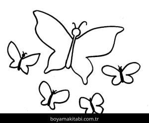 Kelebek boyama sayfası – boyama çalışması, yaratıcılığı geliştirir