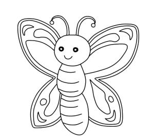 Kelebek boyama sayfası,  coloring page, Kelebek ücretsiz Grafik, 