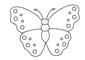 Kelebek boyama sayfası,  coloring page, Temel Kelebek, 