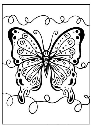 Kelebek boyama sayfası,  coloring page, Yazdırılabilir Kelebek, 