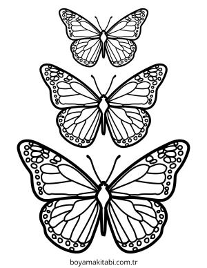 Kelebek boyama sayfası – çocuklar için, çizgi film temalı