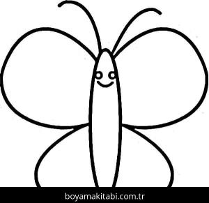 Kelebek boyama sayfası – sanatsal çalışma, çocuklar için