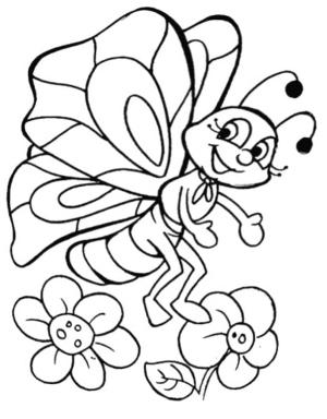 Kelebek boyama sayfası,  coloring page, Sevimli Kelebek Ücretsiz Yazdırılabilir, 