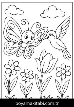 Kelebek boyama sayfası,  coloring page, , 3)