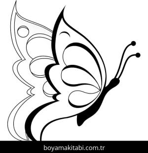 Kelebek boyama sayfası – eğitici aktivite, yaratıcılık