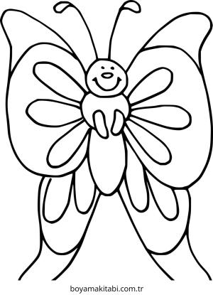 Kelebek boyama sayfası – boyama etkinliği, çocuk aktivitesi