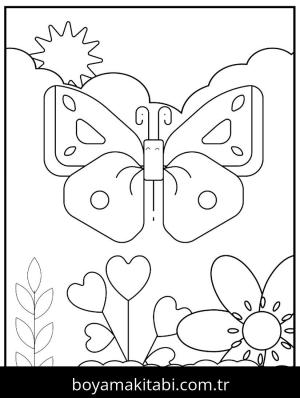 Kelebek boyama sayfası,  coloring page, , 18)