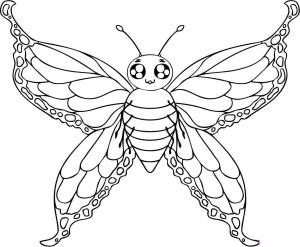 Kelebek boyama sayfası,  coloring page, Sevimli Kelebek, 