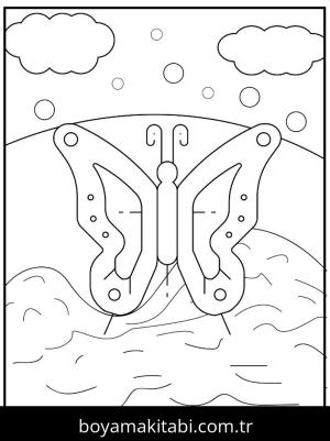 Kelebek boyama sayfası,  coloring page, , 24)