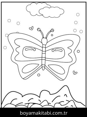 Kelebek boyama sayfası,  coloring page, , 12)