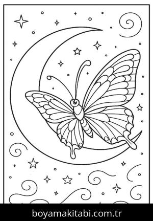 Kelebek boyama sayfası,  coloring page, , 23)